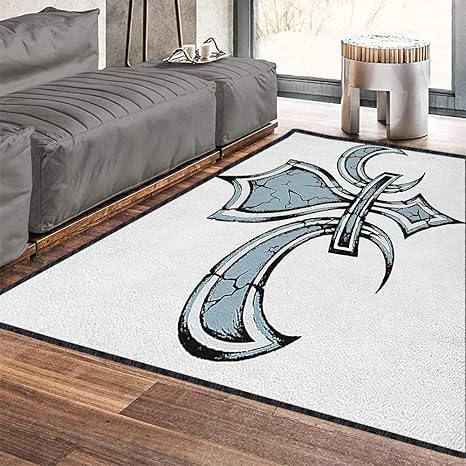 Amazon Com Fleur De Lis Home Decor Mats Grungy Lily Retro