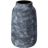 Briful Ceramic Flowers Vase Home Decor, Kitchen Dining Farmhouse Table Vases, Rustic Vintage Living Room Bathroom Bedroom Decorations for Office Coffee Desk Fireplace Shelf Mantel (9.6” Tall)