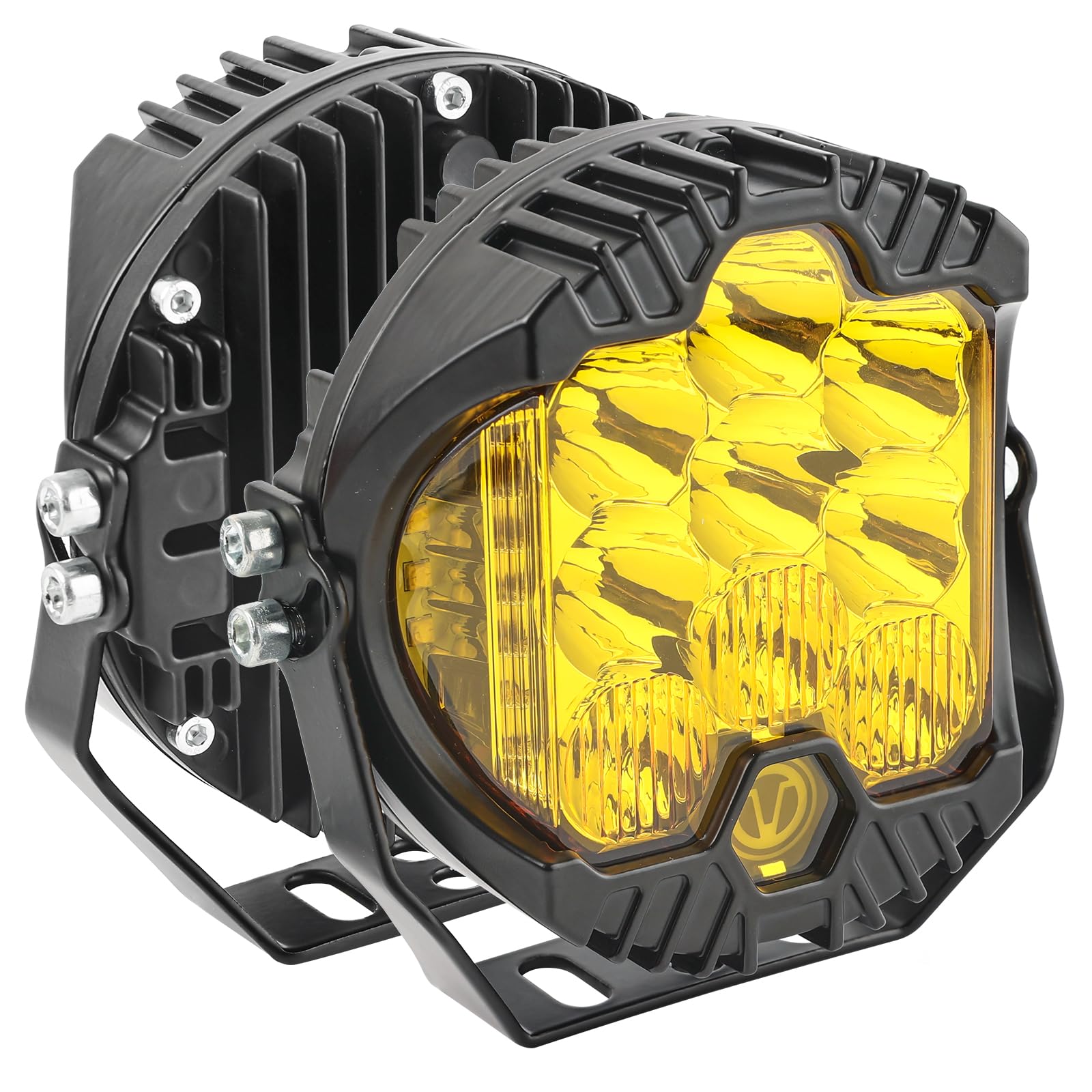 Photo 1 of AUTOXBERT 5 Inch Amber Led Driving Light, 50W LED Offroad Side Shooter Pods Spot Flood Combo Beam Fog Lights for Truck Pickup Jeep 4x4 SUV ATV UTV, 2Pcs