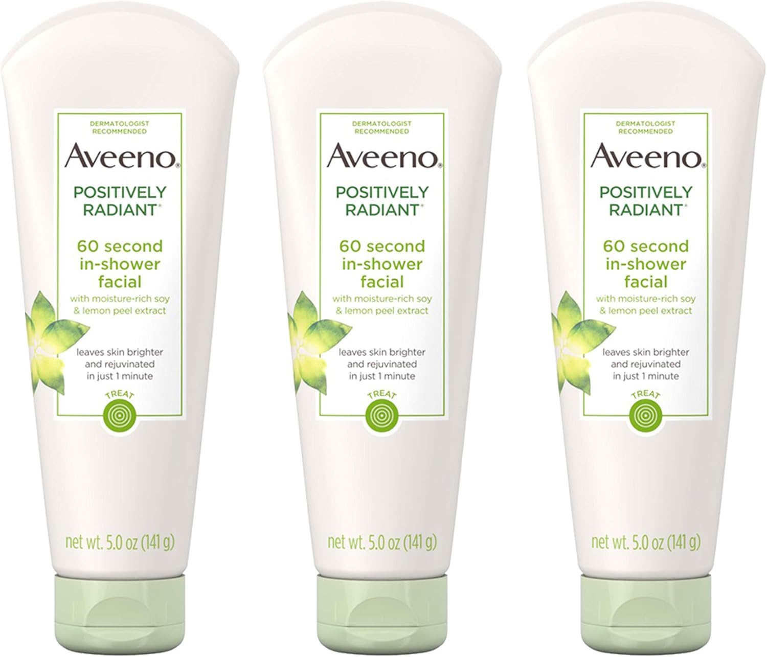 aveeno positively radiant 60 second shower facial