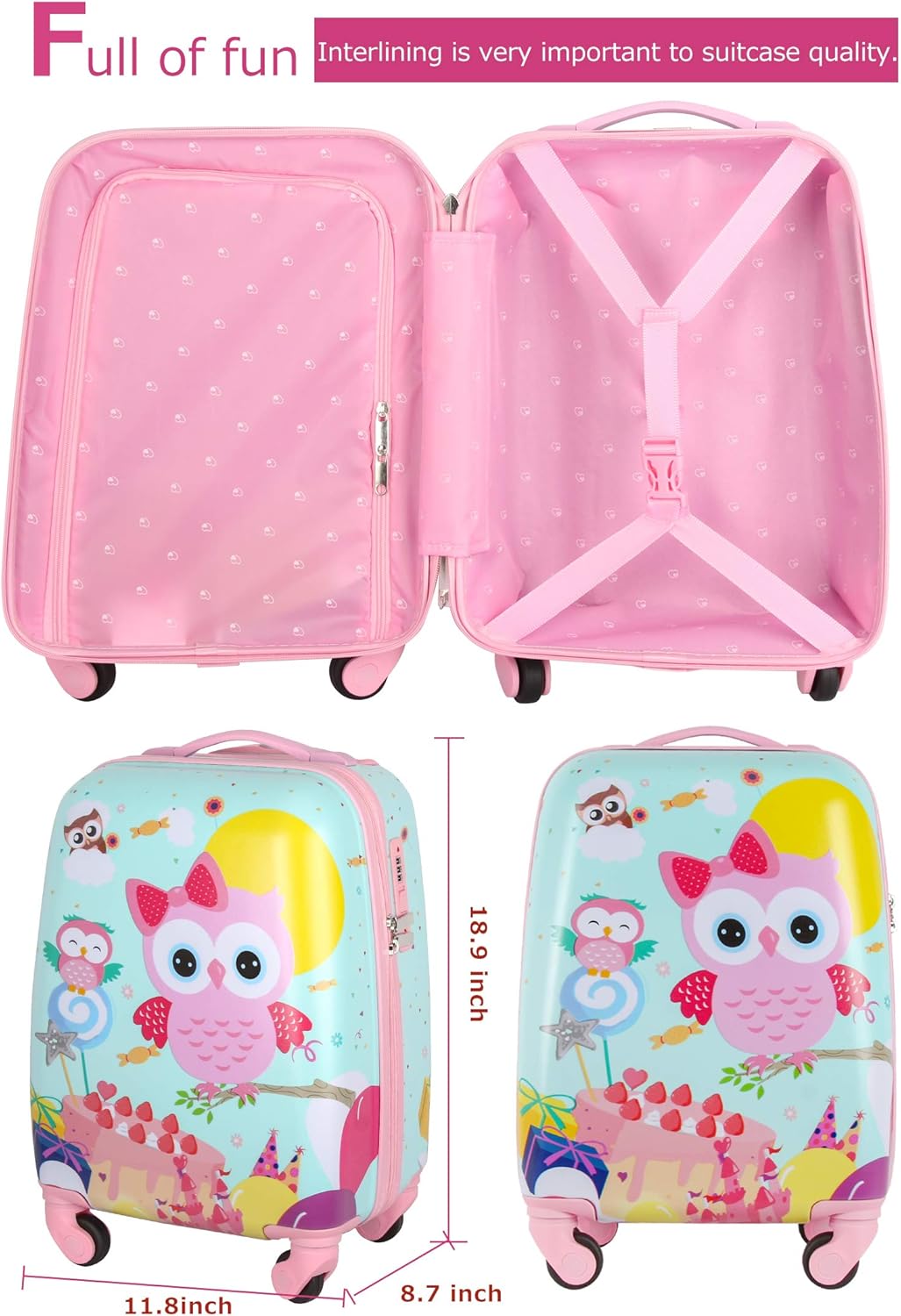 girls pull along suitcase