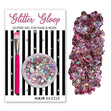 haar korper glitzer gel rosa einhorn