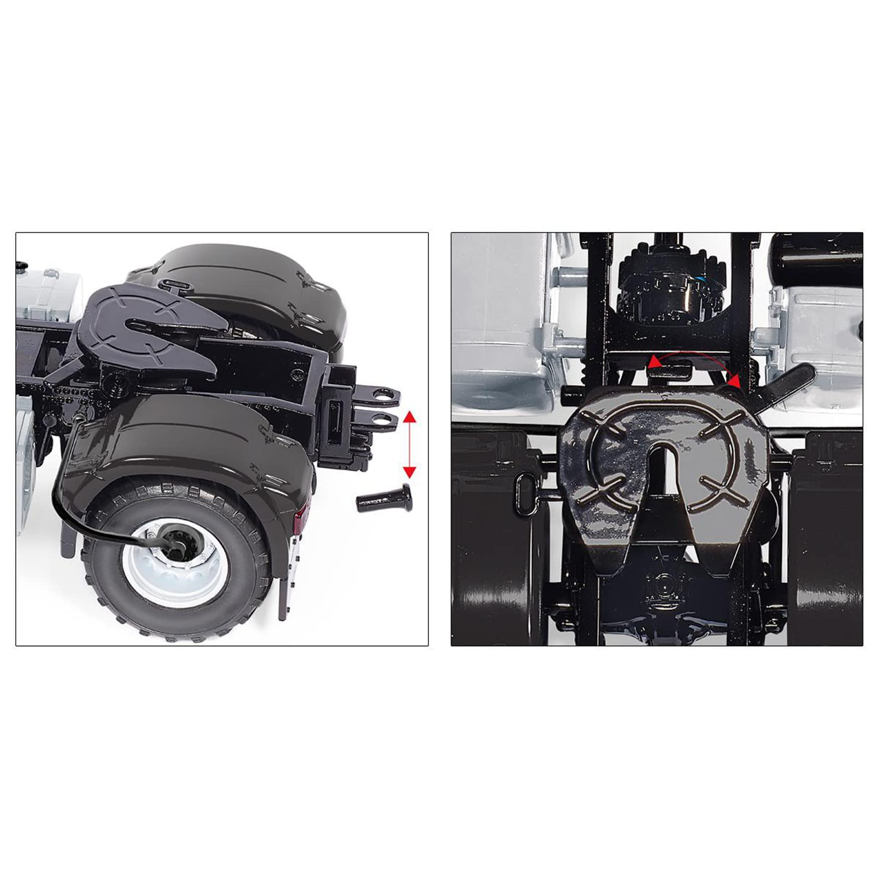 WIKING 077653 MAN TGS 18.510 4x4 BL 2-Achs Zugmaschine, Modell-Lkw, 1:32, Metall/Kunststoff, Ab 14 Jahre, Viele Funktionen, Inkl. Reifendruck-Regelanlage, Schwenkbarer Kühlergrill, Rot 4