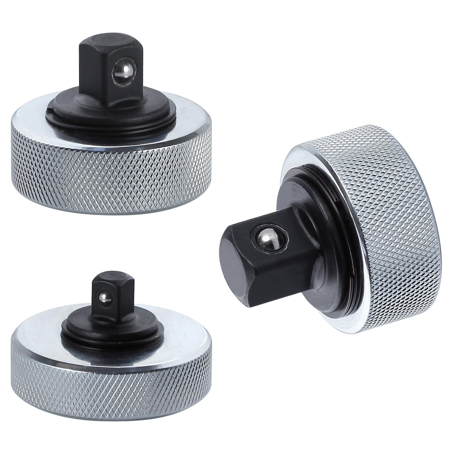 GOLD DEER 3PC Reversible Thumbwheel Ratchet Wrench Set 1/4" 3/8" 1/2" Drive Ratchet Set Mini Finger Ratchet Set Palm Ratchet Wrench with Knurled Handle Mechanics Tools for Tight Spaces