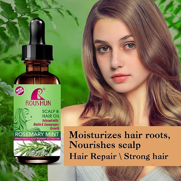 NEWVENPER ROSEMARY HAIR OIL FOR SCALP & NOURISHES, LIGHT WEIGHT, THICKENING MOISTURE AND HAIR LOSS REGROWTH, GROWTH FOR DRY DAMAGED HAIR CARE