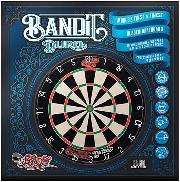 Amazon Co Jp ショット Darts Bandit Duro スチールチップ ダーツボード ハードパック サイザル プロフェッショナル ブレード毛 ボード 公式競技サイズ 跳ね返りを軽減 テープルフリー ブルズアイ スポーツ アウトドア