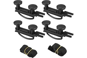 X AUTOHAUX 4 PCS Universal Roof Box U Bolt Clamps Rooftop Cargo Carrier Rack Bolts 83mm Internal Width W/ 8 Lock Nuts and 2 Straps Cargo Carrier Mounting Fitting Iron Bolts for 40mm Thick