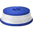 Tovolo Vented Collapsible Microwave Splatter Proof Food Plate Cover with Easy Grip Handle Dishwasher-Safe, BPA-Free Silicone 