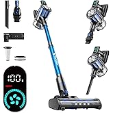 Cordless Vacuum Cleaner, 8-in-1 Cordless Stick Vacuum Cleaner with 3 Suction Modes, Up to 45mins Runtime, Rechargeable, Self-Standing, Wireless Vacuum Cleaners for Home Pet Hair Carpet Car Hard Floor