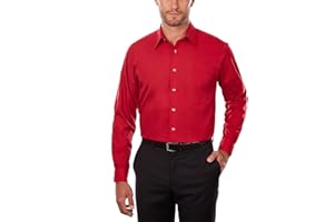 Van Heusen Mens Dress Shirt Regular Fit Poplin Solid