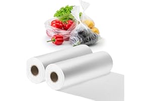 Food Storage Bag, 12”X16” Clear Plastic Produce Bags On A Roll, Food Storage Bag For Vegetables, Bread, Fruits And Meat, Easy
