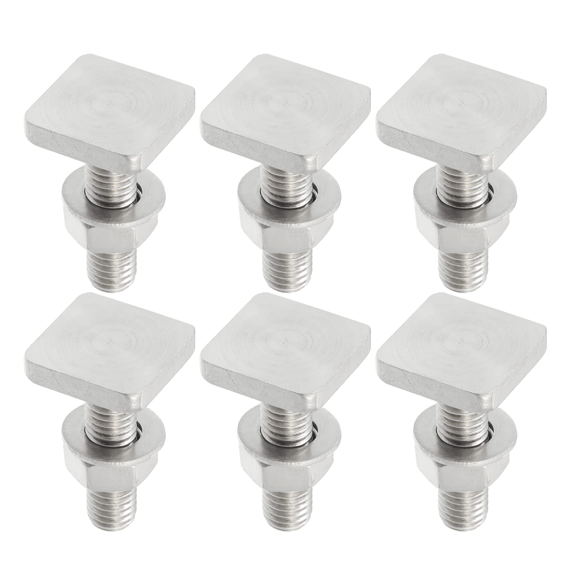 X AUTOHAUX Car Roof Rack T Shaped Slot Bolt M8 W/Nuts Washer (Pack of 6)