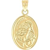 Jewels By Lux 14Kt Yellow Gold Womens Saint Anthony Religious Pendant Charm