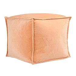 Main + Mesa Square Velvet Pouf