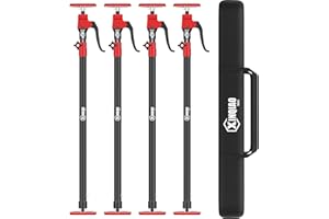 XINQIAO Cabinet Jacks for Installing Cabinets, Heavy Duty Third Hand Tools Adjustable Support Pole from 49.2 in to 114.2 in, 4 PCS