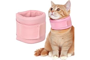 GROCERYCENTRE Cat Cone Collar Neck Brace, Cat & Dog After Surgery Recover Alternative Collar, Soft Cat Cone Collar Provide Powerful Support for The Neck, Size M