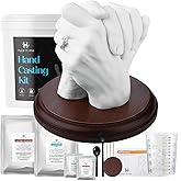 Hula Home Hand Casting Kit for Couples or Family with Mounting Plaque | Anniversary DIY Gifts Her &amp; Him, Keepsake Sculpture Wedding Kids,
