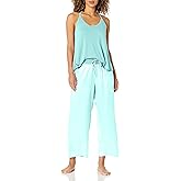PJ Harlow Women's Cami/Jolie Capri, Camisole Top with Satin Capri Pants, Pajama Set