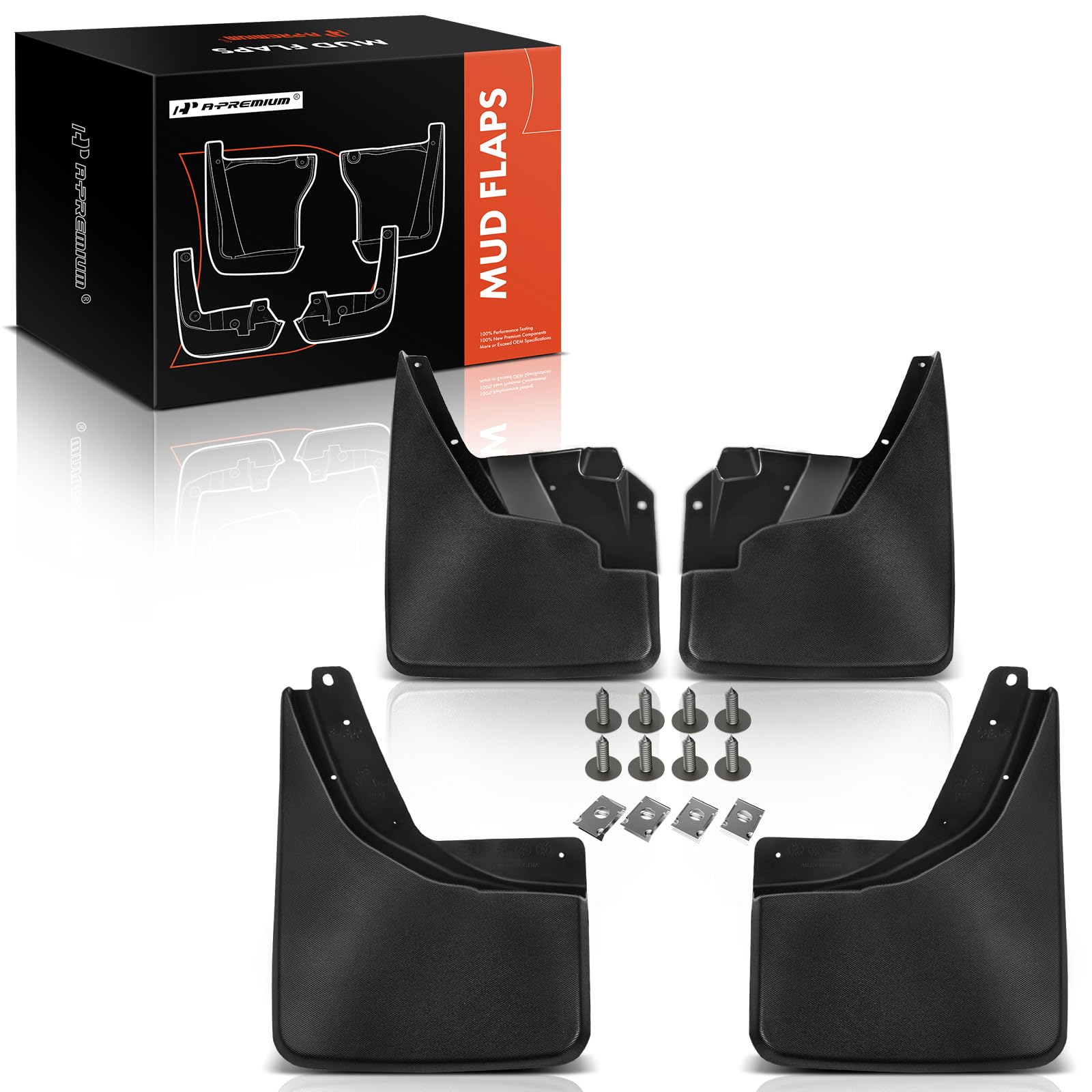 Photo 1 of A-Premium Set of 4PCS Mud Flaps Splash Guards Mudguards Mudflaps with Hardware Kits Accessory Compatible with Hummer H3 2006 2007 2008 2009 2010, Sport Utility, Black Color, Front LH RH and Rear LH RH