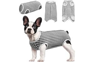 Kuoser Surgical Recovery Suit for Dogs Cats, Pet T-Shirt After Surgery Wear for Dogs, Dog Professional Recovery Suit Comfortable E Collar Alternative, Prevent Licking Onesies Pet Surgery Recovery Suit