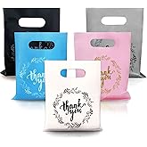 TOSPARTY 100PCS Thank You Merchandise Bags 5 Kinds of Color Party Gift Bags Candy Cookie Bag for Birthday Party Baby Shower Wedding Christmas Retirements