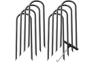 UROVIBOSCR Trampoline Stakes Trampoline Anchors High Wind Heavy Duty Trampoline Accessories Galvanized Steel Set of 8 for Trampolines