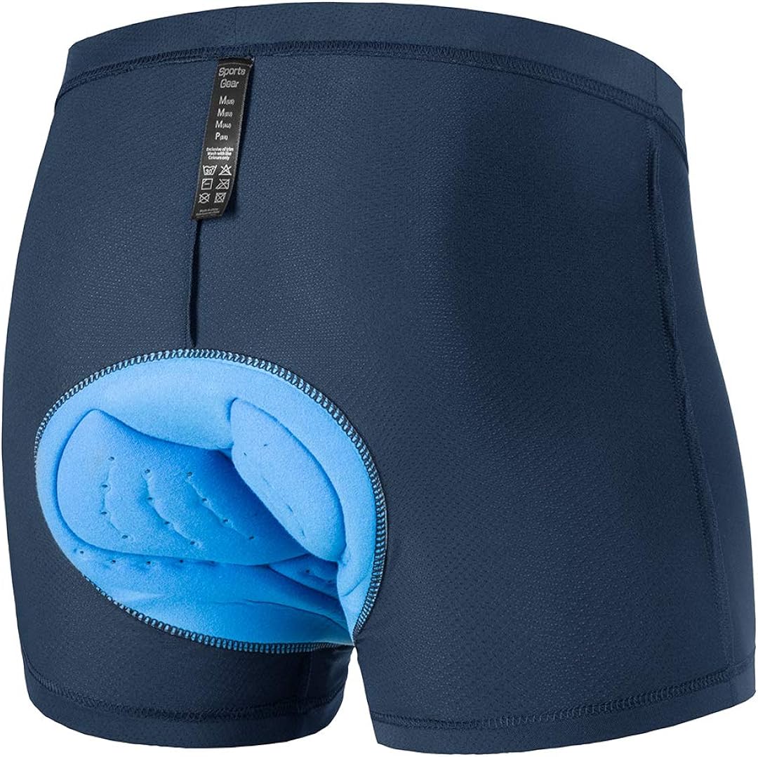qualidyne Men's Bike Cycling Underwear Shorts 3D Padded Bike Undershorts Bicycle MTB Underpants - Breathable & Comfortable: Clothing