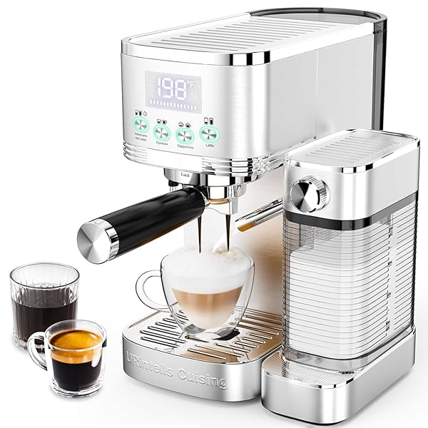 URINTELLS CUISING ESPRESSO MACHINE 20 BAR TEMPERATURE CONTROL LED DISPLAY EXPRESSO MACHINE FOR HOME WITH AUTOMATIC MILK FROTHER FOR CAPPUCCINO LATTE