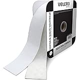 VELCRO Brand Heavy Duty Tape with Adhesive | 25 Ft Bulk Roll 2" Wide | Holds 10 lbs, White | Industrial Strength Strong Hold 