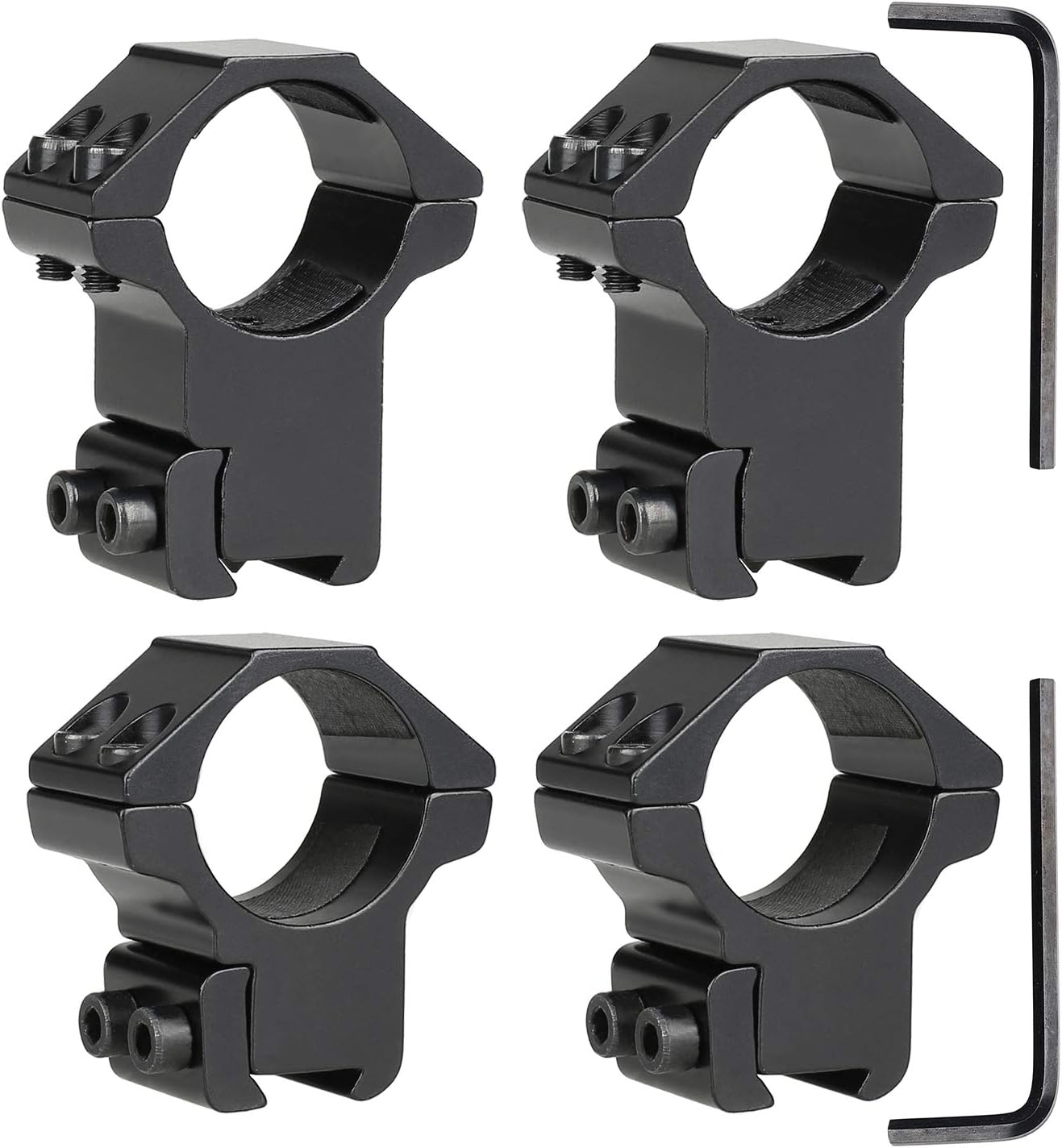 GOHIKING Dovetail Scope Rings 1 inch for Picatinny - Heavy Duty 2pcs 1 inch High Profile + 2pcs 1 Inch Medium Profile Scope Rings Mount for 11mm Dovetail Rails : Sports & Outdoors