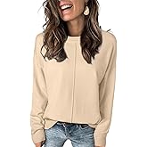 EVALESS Womens Sweaters Fall 2025 Casual Long Sleeve Lightweight Oversized Pullover Sweater Tops