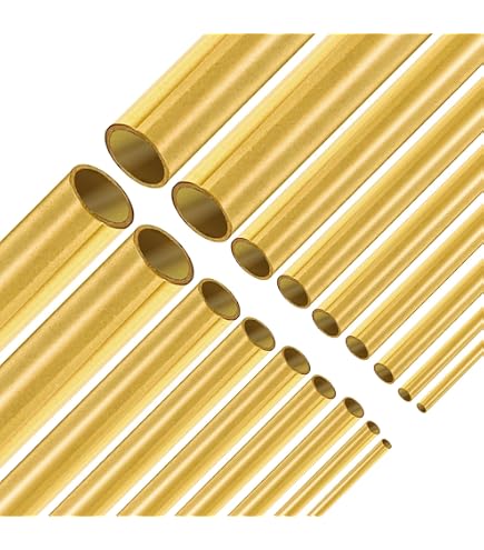 K+S 815037 Tubo Tondo Modellismo 1/16'' TT-62 (2 Pezzi) – Parete 0.006'', Profilo Rotondo In Ottone O Metallo, Per Diorami E Costruzioni In Scala