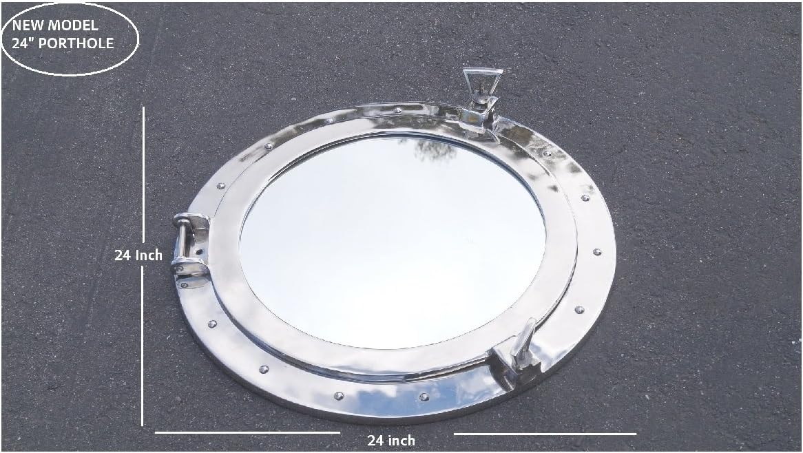 Nagina InternationalDeluxe Class Chrome Porthole Mirror 20" - Porthole - Nautical Wall Hanging
