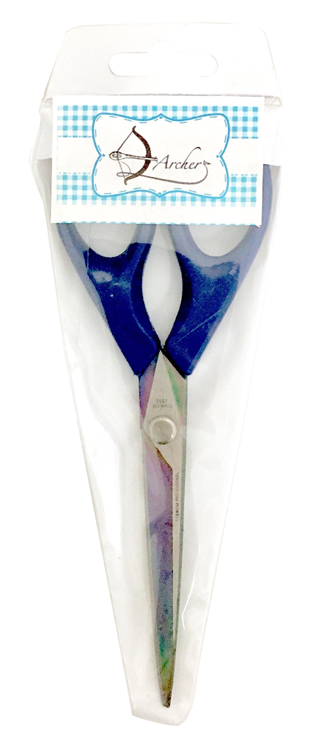 Archer AR1046 4" Plastic Handle Titanium Scissor, Metal Silver, 10 x 6 x 0.5 cm