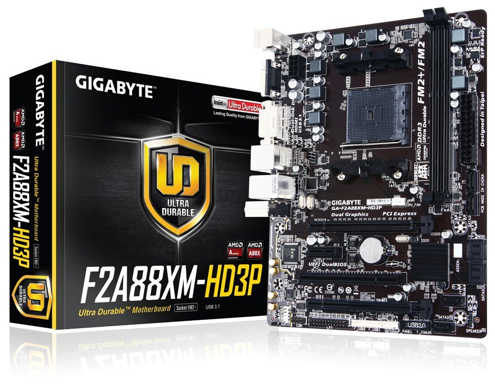 GIGABYTE GAF2A88XMHD3P AMD FM2+ A88X DDR3 HDMI DVI VGA MicroATX