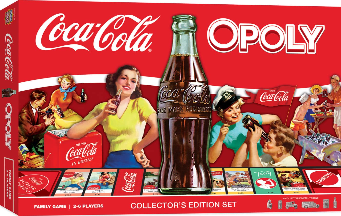 MasterPieces Coca Cola-Opoly Board Game (6 Players, Ages 6+)