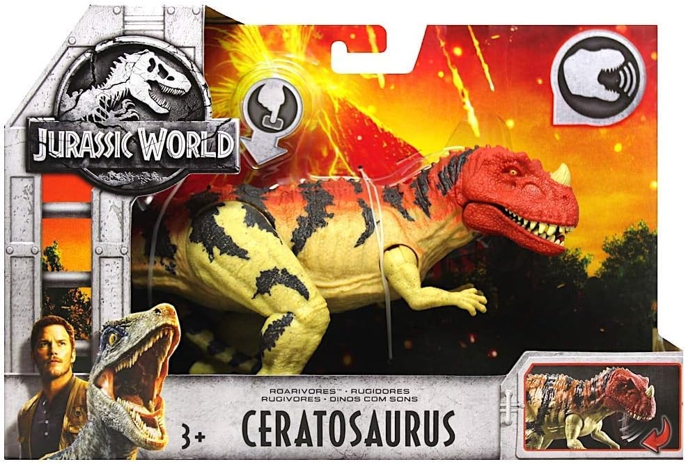 jurassic world roarivores ceratosaurus figure