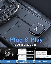 Wireless Carplay Adapter, Converts Wired to
