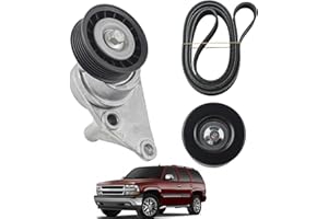 YzusGomumu Complete Serpentine Belt Drive Component Kit Compatible with 2003-2006 Chevrolet Avalanche Silverado Express, 2002-2007 GMC Sierra Yukon, Cadillac Escalade Replaces 12609719 12555609