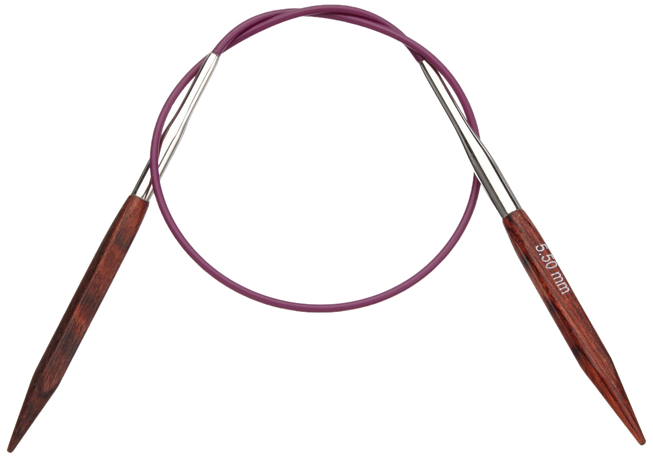 KnitPro 40 cm x 5.5 mm Cubics Fixed Circular Needles, Rosewood