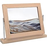 Auysbytdd Moving Sand Art Picture, 3D Dynamic Sand Picture, Desktop Moving Sand Art for Home Decor and Office (Gold)