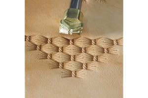 DandS Ltd Leather Stamp Tool – Basket Weave Brass Stamping Punch for Leather Craft, Carving, Saddle Work & Tooling #581-4
