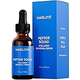 MAELOVE Peptide Squad Collagen Renewal Serum with Copper Peptides, Argireline, Matrixyl 3000 + Hyaluronic Acid and Niacinamide for Wrinkles, Fine Lines, and Skin Elasticity