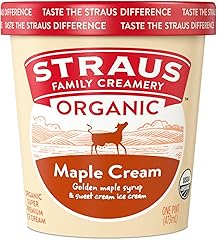 Straus Family Creamery Organic Maple Cream Ice Cream, 16oz