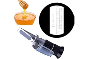 HunterBee Honey Maple Syrup brix Refractometer /58-90 brix 10-33 Moisture Meter/Homebrew Sucrose Brewing Sugar aichose Hydrometer/Beekeeping Supply ATC