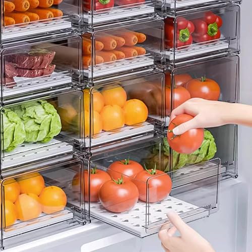 Yatmung Extra-Large Fridge Drawers with Ventilation System - Stackable ...