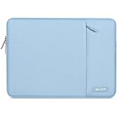 MOSISO Laptop Case 15 inch, Laptop Sleeve Bag with Pocket | Compatible with MacBook Air 15 inch M5 M4 M3 M2 2026-2023, Dell XPS, Polyester Vertical Computer Bag, Air Blue