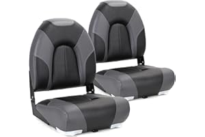 SUNDGORA Deluxe Marine High Back Folding Boat Seat,Stainless Steel Screws Included