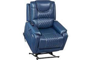 EONIX Power Lift Recliner Chair for Elderly with Massage and Heat, Triple Motor Fully Flat Reclining Electric Lift Chair for 