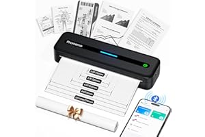 Phomemo Portable Thermal Printer, Wireless Bluetooth Inkless Printer for Travel, Support 8.5" X 11" Letter & A4 Thermal Paper